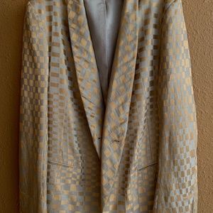 Haider Ackermann SS15 Checkered Shawl Blazer